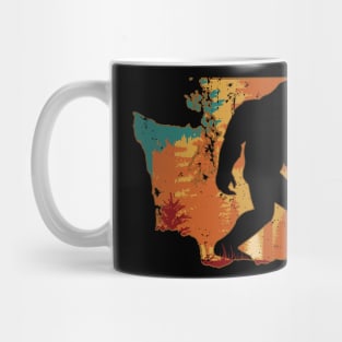 Bigfoot Retro Vintage Sasquatch Washington Mug